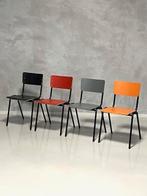 Retro eetkamerstoelen nieuw kantine melamine hout prijs p/st, Overige kleuren, NL, Ophalen of Verzenden, Valk