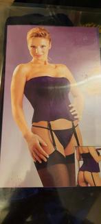 Prachtige corset met string paars lingerie, Erochique, Ophalen of Verzenden, Paars, String