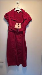 Donker rode vintage Lindy Bop jurk mt 42, Kleding | Dames, Galajurk, Maat 42/44 (L), Ophalen of Verzenden, Zo goed als nieuw