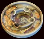 Leo Martens asbak met tenmoku glazuur 11,5 cm diameter, Ophalen