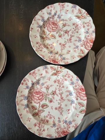 Johnson Brothers Rose Chintz Ontbijtborden (2) beschikbaar voor biedingen