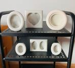 6 witte fotolijstjes | diverse formaten | porselein, Huis en Inrichting, Overige materialen, Minder dan 50 cm, Gebruikt, Ophalen of Verzenden