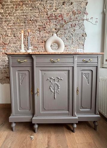 Dressoir, commode, kast met marmer blad beschikbaar voor biedingen