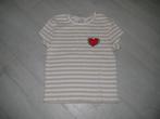 Prachtige t-shirt gestreept beige / ecru, H&M, maat 170, Meisje, H&M, Ophalen of Verzenden, Zo goed als nieuw