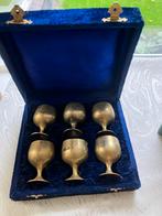 Antieke Verzilverde Likeurglaasjes - Set van 6, Antiek en Kunst, Ophalen of Verzenden, Zilver