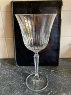8 st kristal geslepen witte wijnglazen hoog 19 cm , kelk 8, Ophalen