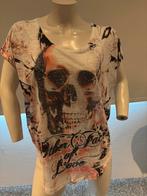 Missy shirt met steentjes maat s/m, Maat 38/40 (M), Verzenden, ., Wit
