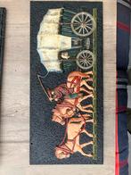 Gietijzeren Muurdecoratie - Paard en Wagen, Antiek en Kunst, Ophalen