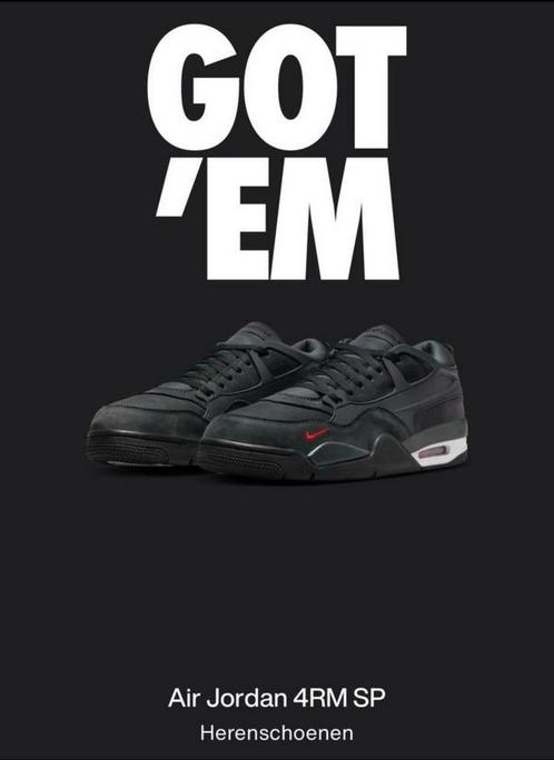 Nigel Sylvester Nike/Bike Air Jordan 4 Driveway Grey maat 43, Kleding | Heren, Schoenen, Nieuw, Sneakers of Gympen, Zwart, Ophalen of Verzenden