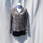 Stoere doorschijnende blouse, luipaardprint. mt S. Morgan, Bruin, ., Ophalen of Verzenden, Zo goed als nieuw