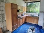 Gratis Eiken keuken, Huis en Inrichting, Keuken | Complete keukens, Ophalen, Gebruikt, Bruin, Hoekkeuken