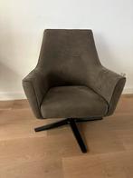 Fauteuil Antraciet Lederlook - Zo goed als nieuw!, Huis en Inrichting, Fauteuils, Ophalen, Zo goed als nieuw, Metaal, 75 tot 100 cm