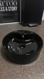 Zwarte wastafel met kraangat, Doe-het-zelf en Verbouw, Sanitair, Ophalen, Nieuw, Wastafel