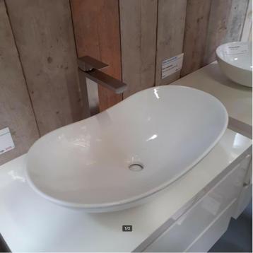 WEG=WEG! Opbouwkom, Glans wit, Keramiek, 62cm, Krota 62 beschikbaar voor biedingen