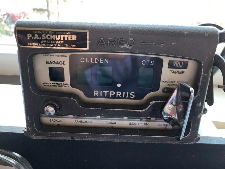 Vintage Argo Taxameter - Taxameter Centrale Amsterdam, Antiek en Kunst, Antiek | Overige Antiek, Ophalen of Verzenden