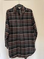 Zwart geruite flanellen lange blouse van h&m maat S, Kleding | Dames, Blouses en Tunieken, H&M, Zwart, Ophalen of Verzenden, Zo goed als nieuw