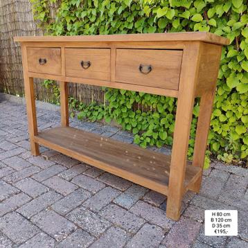 Nieuwe teak sidetable 120 cm | Pimpskuorke Ureterp  beschikbaar voor biedingen