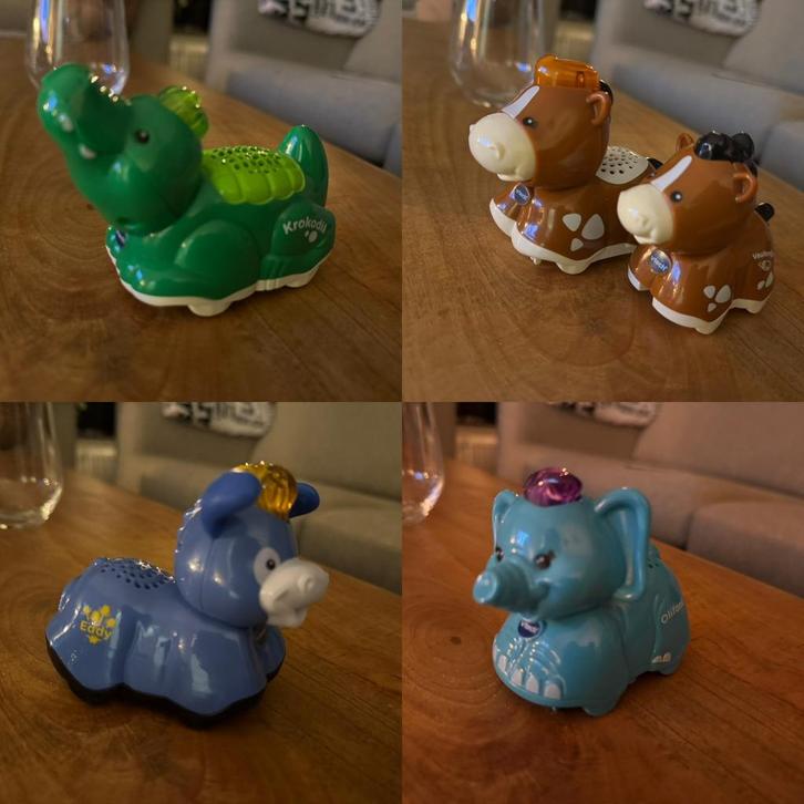 Zoef zoef dieren. Krokodil paard+veulen ezel olifant, Kinderen en Baby's, Speelgoed | Vtech, Zo goed als nieuw, 6 maanden tot 2 jaar