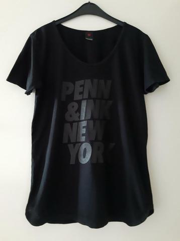  T-shirt in zwart met print van  Penn&Ink N.Y. maat XL. beschikbaar voor biedingen
