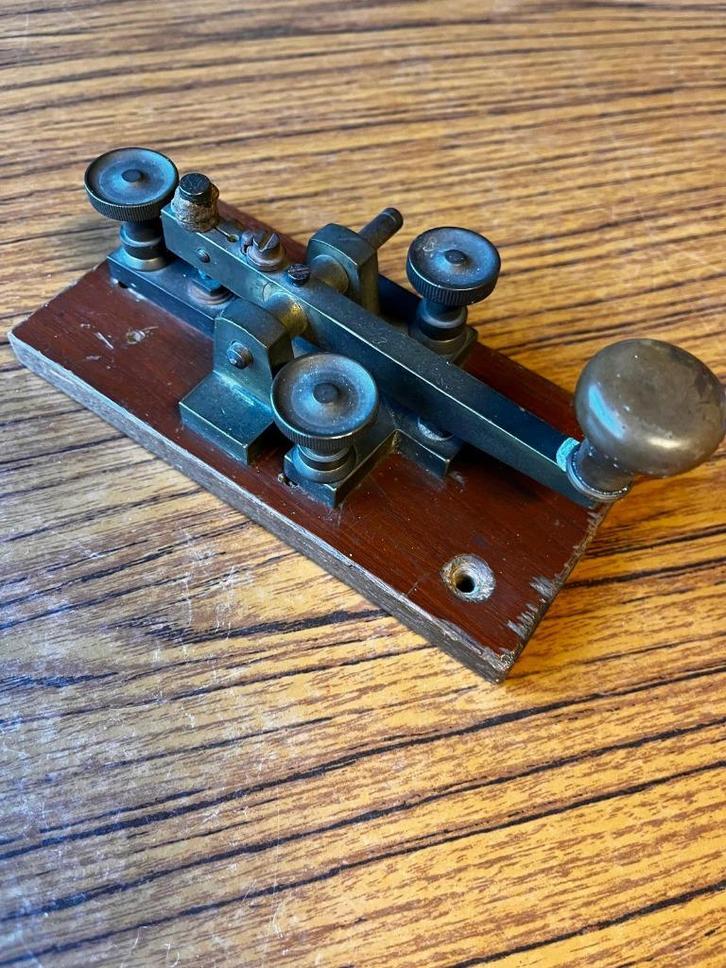 6) Antieke telegraaf sleutel., Antiek en Kunst, Antiek | Gereedschap en Instrumenten, Ophalen of Verzenden