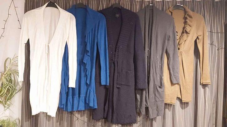 Cardigan lang, dames, mt M, 6 st., ook met kant, Kleding | Dames, Truien en Vesten, Zo goed als nieuw, Maat 38/40 (M), Overige kleuren