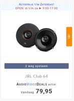 Nieuwe JBL Club 64 autospeakers 17cm, Auto diversen, Autospeakers, Ophalen of Verzenden, Nieuw