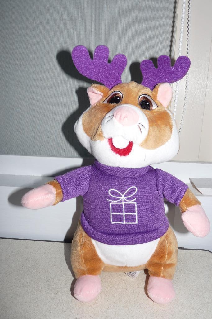 nieuw kerst paars trui gewei hamster albert heijn JG250919, Kinderen en Baby's, Speelgoed | Knuffels en Pluche, Nieuw, Overige typen