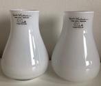 Twee vaasjes Pia Amsell en Barbro Wesslander design IKEA, Wit, Ophalen of Verzenden, Minder dan 50 cm, Glas