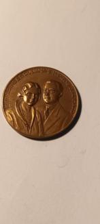 Herdenkingsmunt Juliana & Bernhard 1937, Postzegels en Munten, Ophalen of Verzenden, Brons, Nederland