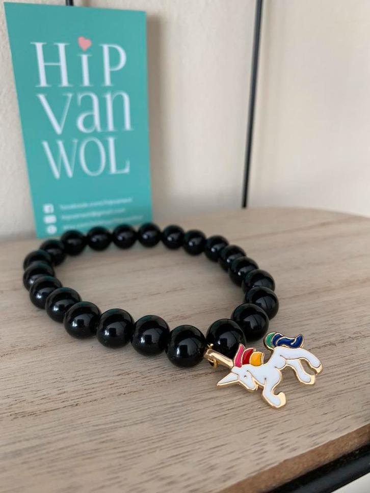 Unicorn, Sieraden, Tassen en Uiterlijk, Armbanden, Nieuw, Elastiek, Overige kleuren, Met bedels of kralen, Ophalen of Verzenden