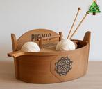 Oude Deense Picknick mand Tejne houten draagmand nostalgie, Ophalen of Verzenden