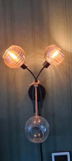 2x Zwarte Wandlampen, Ophalen of Verzenden