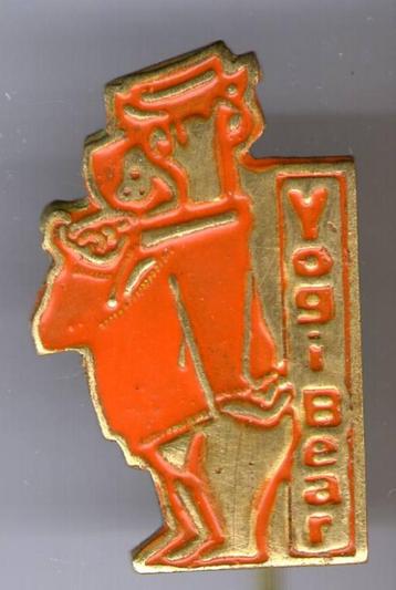 Yogi Bear oranje op koper stripfiguur speldje ( S_230 ) beschikbaar voor biedingen