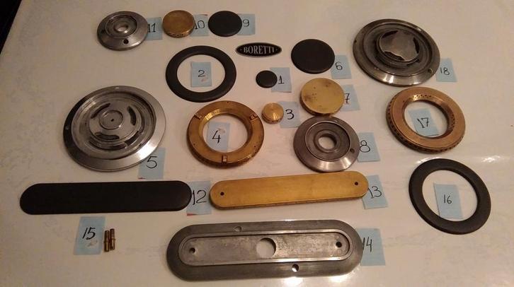 Boretti origineel gaspitten onderdelen en reparatie advies., Huis en Inrichting, Keuken | Keukenbenodigdheden, Ophalen of Verzenden