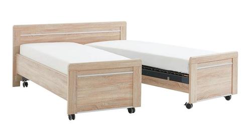 2 persoons bed aparte matrassen elektr bodems verrijdbaar, Huis en Inrichting, Slaapkamer | Bedden, Gebruikt, Tweepersoons, 200 cm