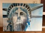 Canvas vrijheidsbeeld 140 x 100, Huis en Inrichting, Woonaccessoires | Schilderijen, Tekeningen en Foto's, Overige typen, 125 cm of meer