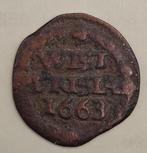 1663 Duit West-Friesland, Postzegels en Munten, Munten | Nederland, Ophalen of Verzenden, Vóór koninkrijk, Overige waardes, Losse munt