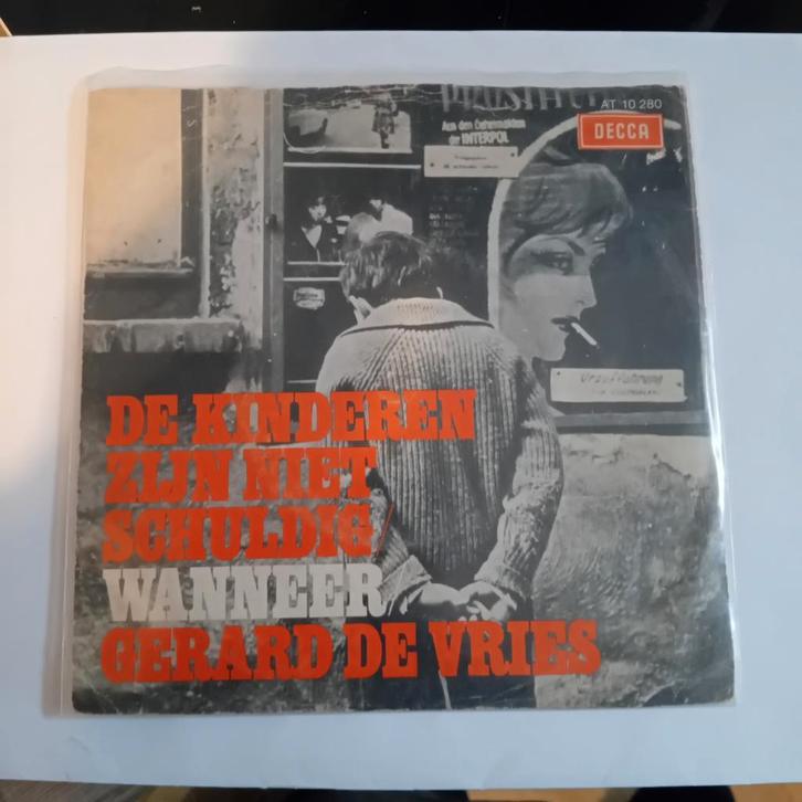 Gerard de Vries - Kinderen zijn niet schuldig - Single, Cd's en Dvd's, Vinyl Singles, Gebruikt, Single, Nederlandstalig, 7 inch