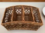 Rieten lectuur mand / krantenbak, Ophalen of Verzenden, Gebruikt, Rond, Riet
