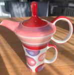 Tea for one Theepot met Mok, Keramiek, Overige typen, Ophalen of Verzenden, Zo goed als nieuw