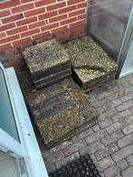 Gratis grindtegels, Tuin en Terras, Tegels en Klinkers, Beton, Gebruikt, Ophalen, Terrastegels