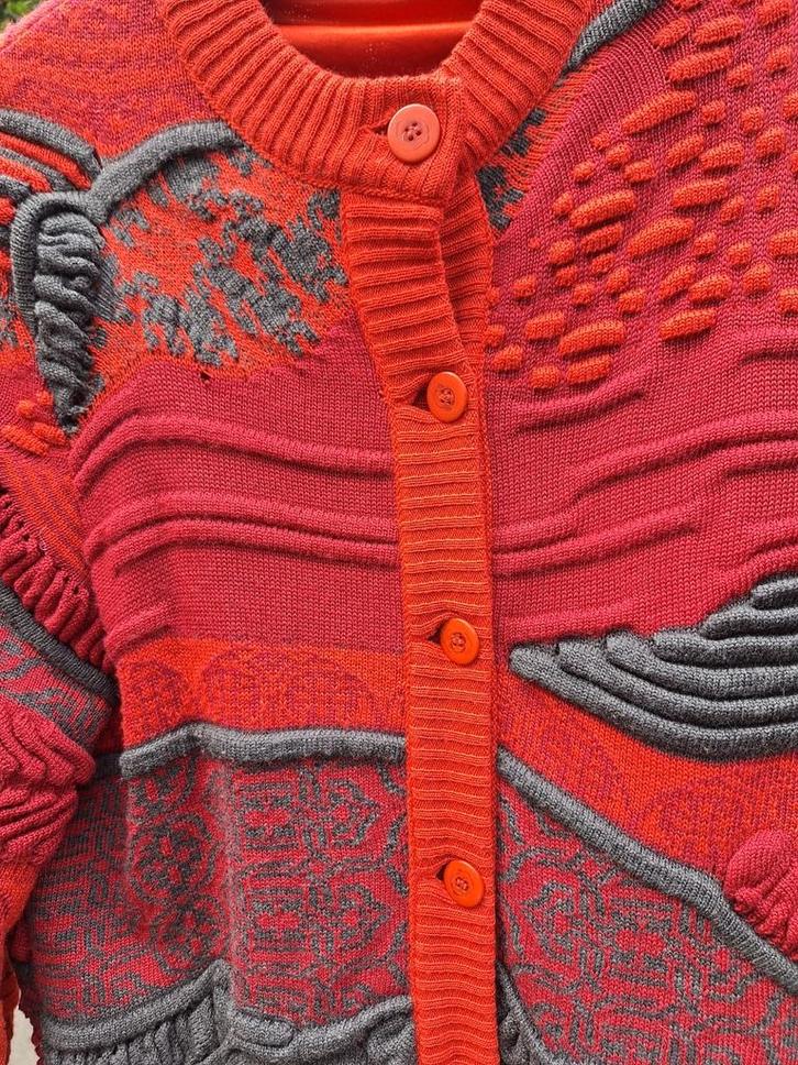 Lang dames vest, Jean Gerard, maat 42/44, apart, reliëf, Kleding | Dames, Truien en Vesten, Nieuw, Maat 42/44 (L), Rood, Ophalen of Verzenden