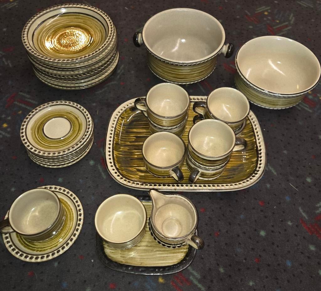 Vintage Steingut Gure Salzein Servies, Ophalen of Verzenden