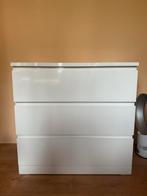 Ikea MALM hoogglans wit, Huis en Inrichting, Ophalen, 50 tot 100 cm, Zo goed als nieuw, 3 of 4 laden