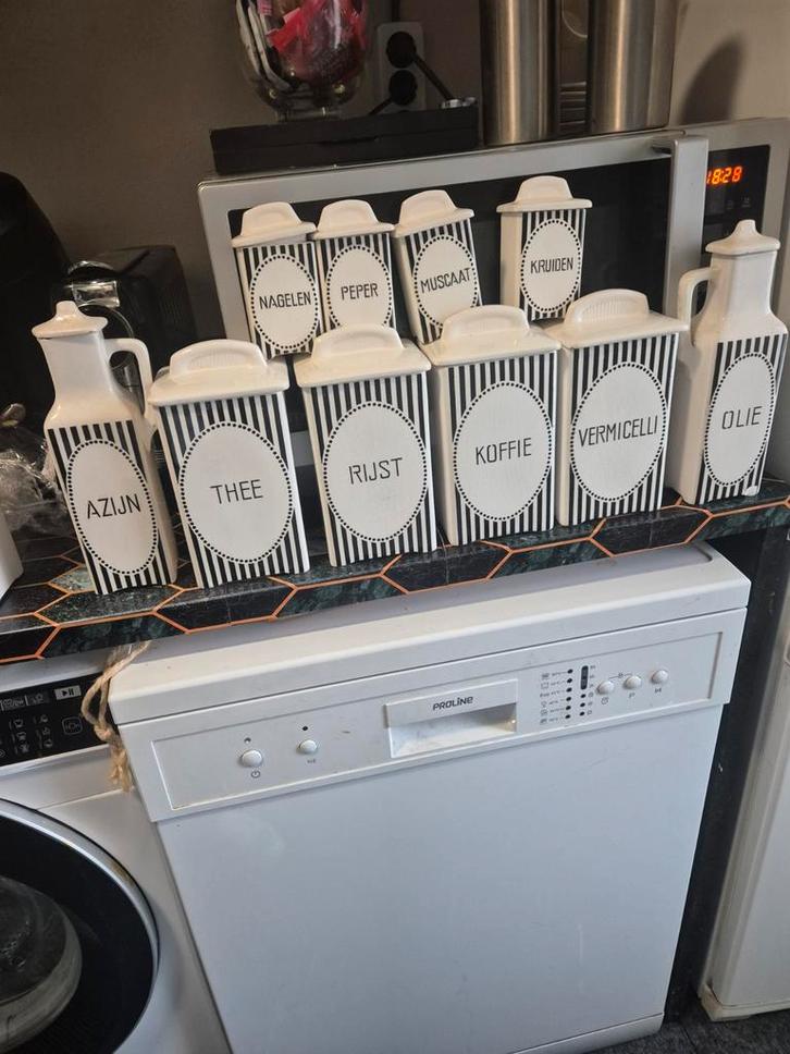 Vintage Voorraadpotten Set, Huis en Inrichting, Keuken | Keukenbenodigdheden, Gebruikt, Ophalen of Verzenden