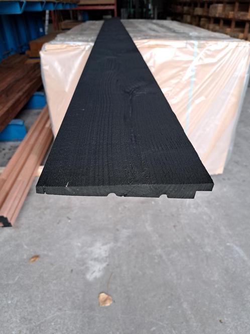 Zweeds rabat vuren zwart gespoten, Tuin en Terras, Palen, Balken en Planken, Nieuw, Planken, 250 cm of meer, Ophalen