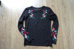 Dunne trui met geborduurde bloemen Seven Sisters maat M, Maat 38/40 (M), Seven Sisters, Zwart, Ophalen of Verzenden