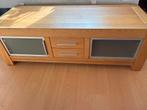 Licht eikenhouten laag dressoir met opbergruimte, Ophalen, 100 tot 150 cm, Eikenhout, Zo goed als nieuw