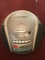 Sony cfd-e95l silver cd + radio + cassette ghettoblaster, Audio, Tv en Foto, Radio's, Ophalen, Gebruikt, Overige typen, Met cd-speler
