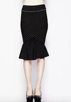 Hell Bunny Vixen zwart wit polkadot kokerrok maat M, Kleding | Dames, Rokken, Maat 38/40 (M), Zwart, Ophalen of Verzenden, Zo goed als nieuw